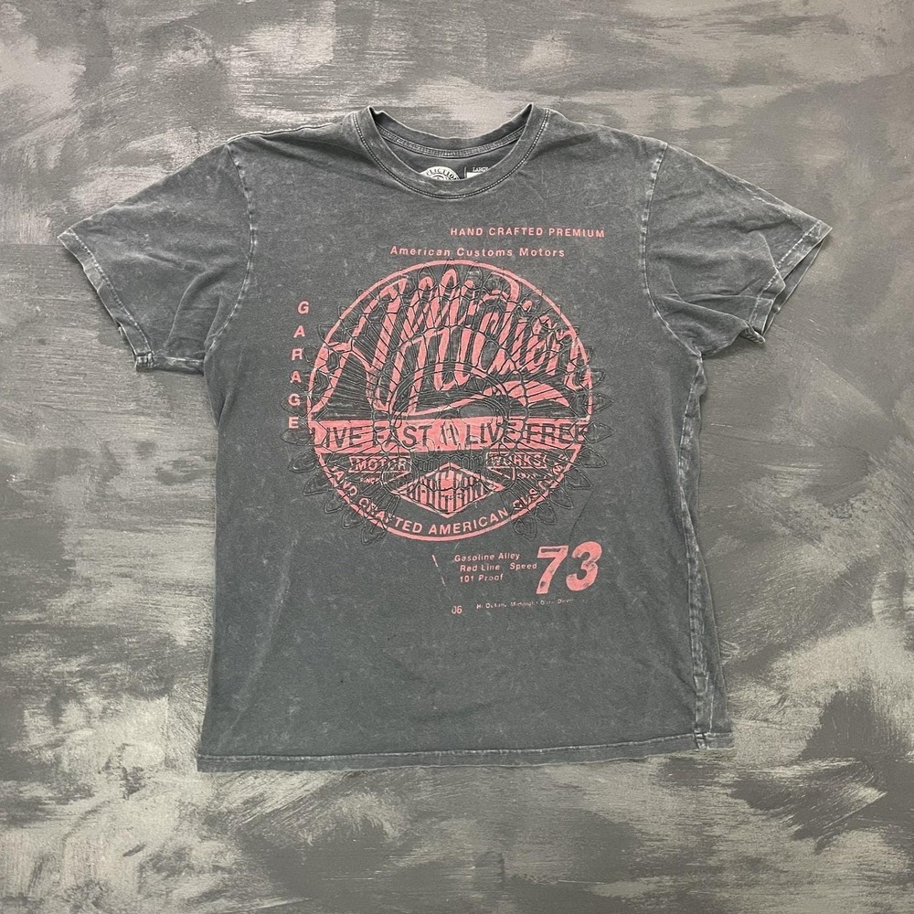 vintage Affliction shirt mens large black 2000s y2k grunge fighting USA